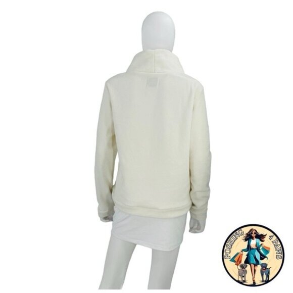 Dudley Stephens NEW Off White Park Slope Fleece Funnel Neck Pullover Size Small - Picture 7 of 10